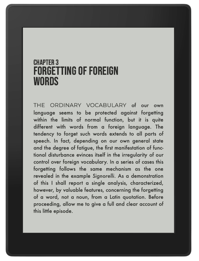 Non-fiction book formatting sample — On Psychoanalysis
