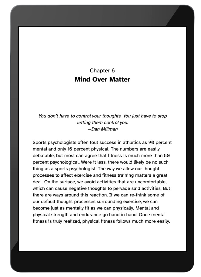 Book interior formatting sample — The Exercise Hack by Caitlyn Tanner