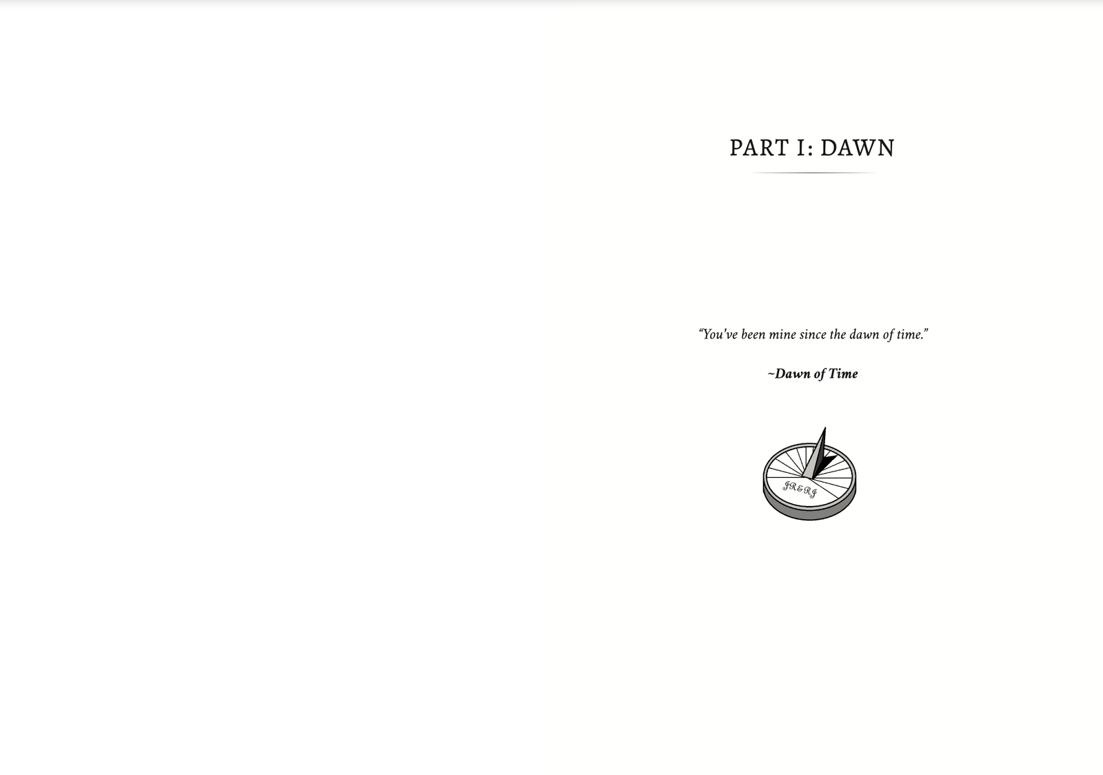 Print book formatting sample — Sundial by Juliana Banerjee